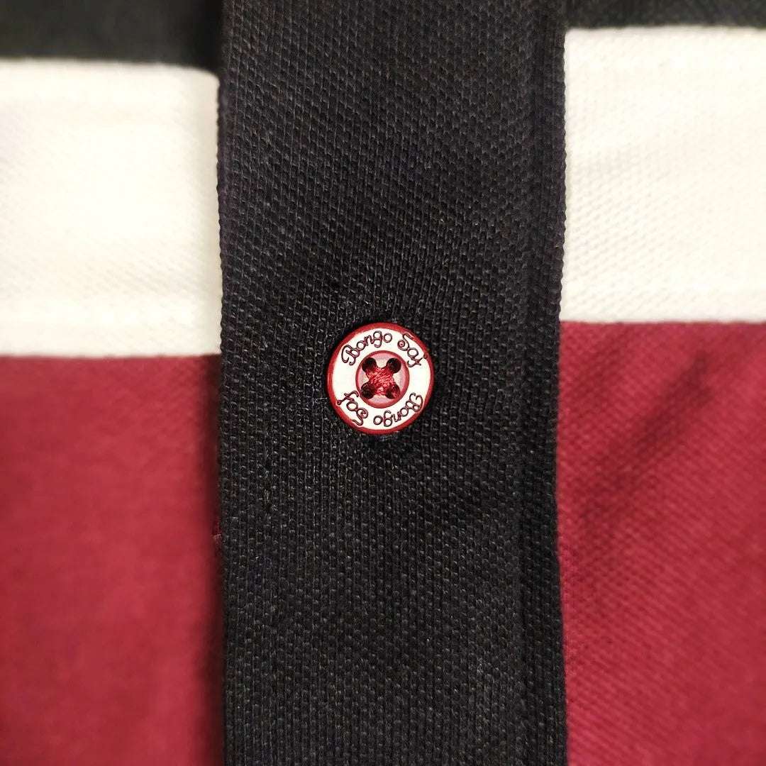 Men premium T Shirt Maroon white with black stripe Airtex