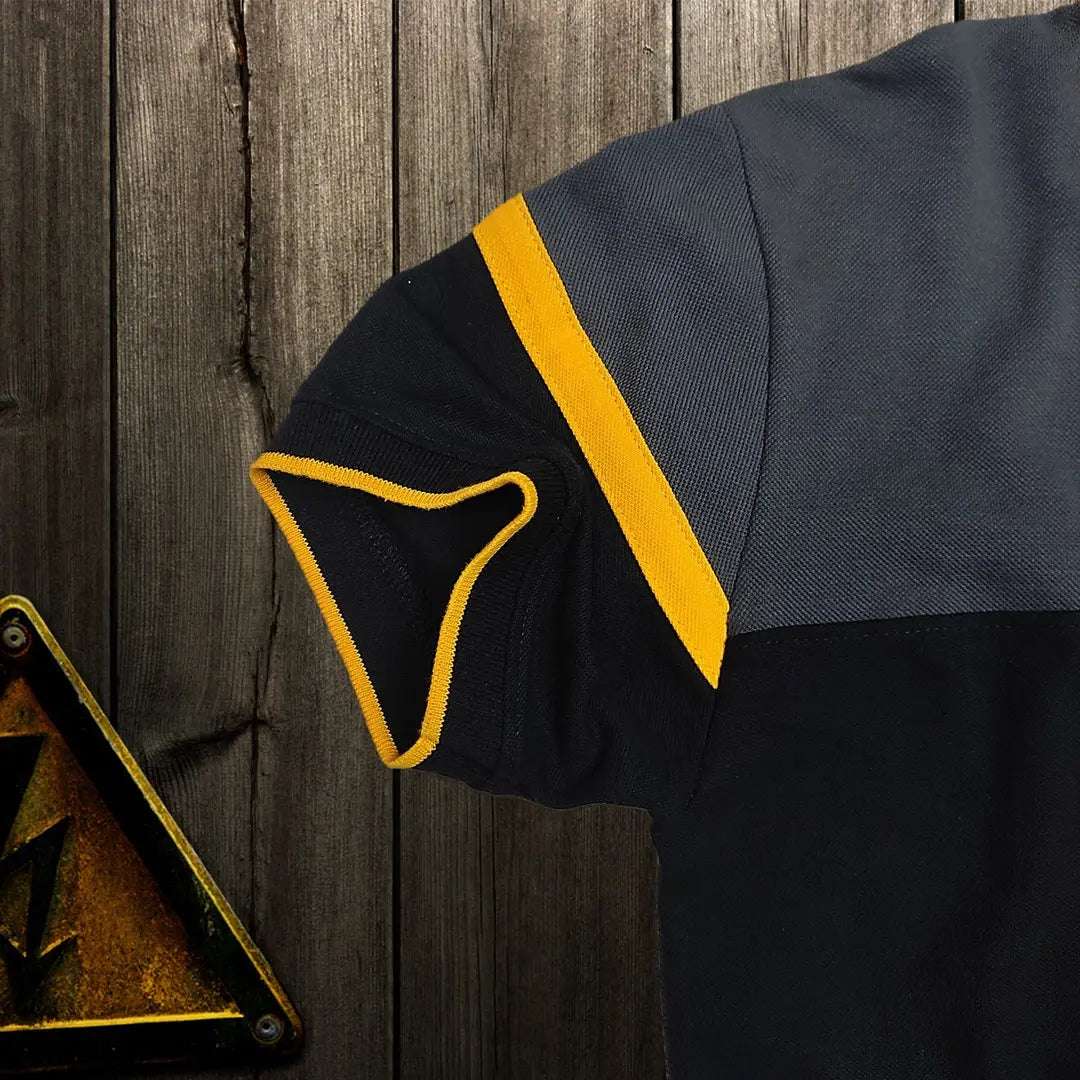 Men premium T Shirt Steel Grey and Black Airtex