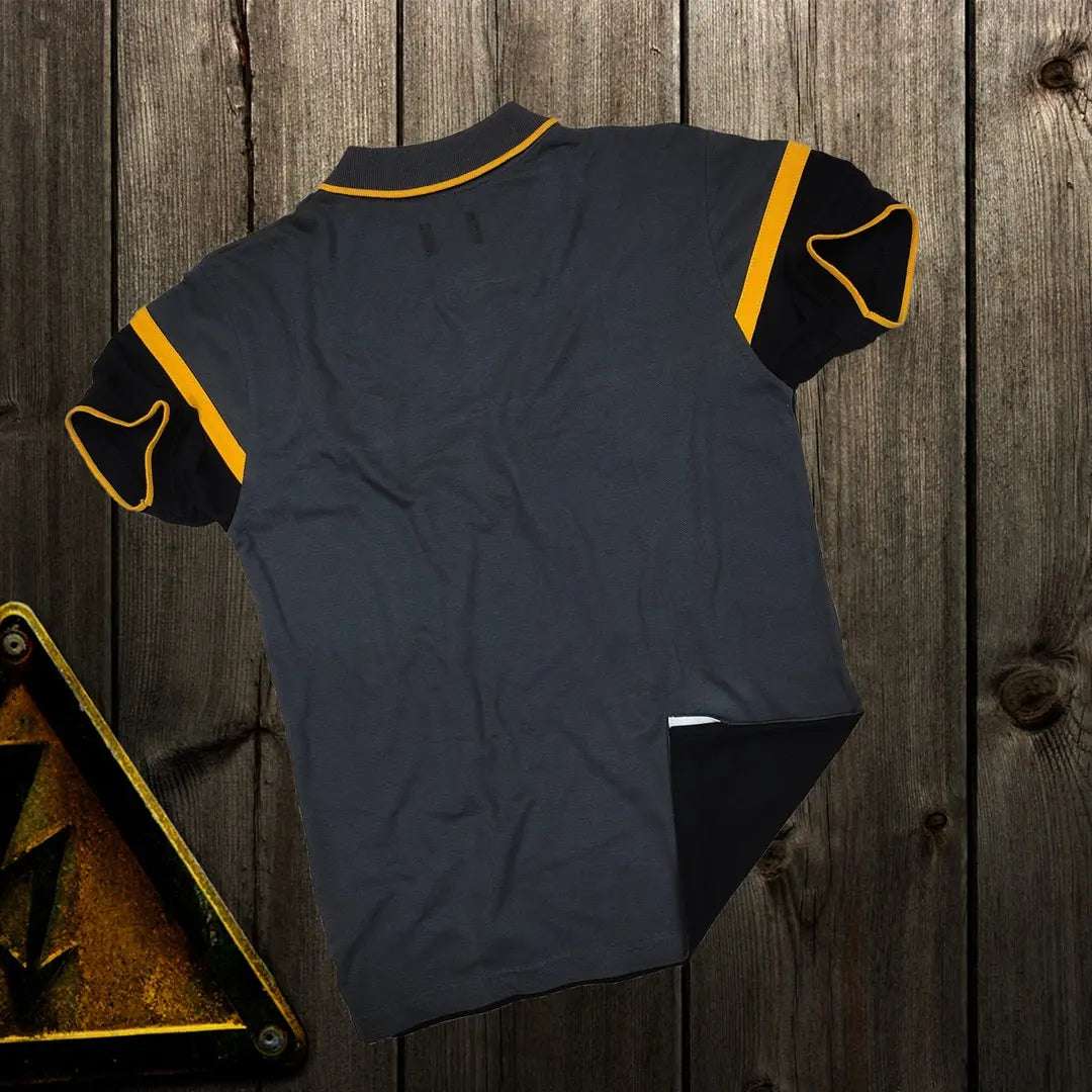 Men premium T Shirt Steel Grey and Black Airtex