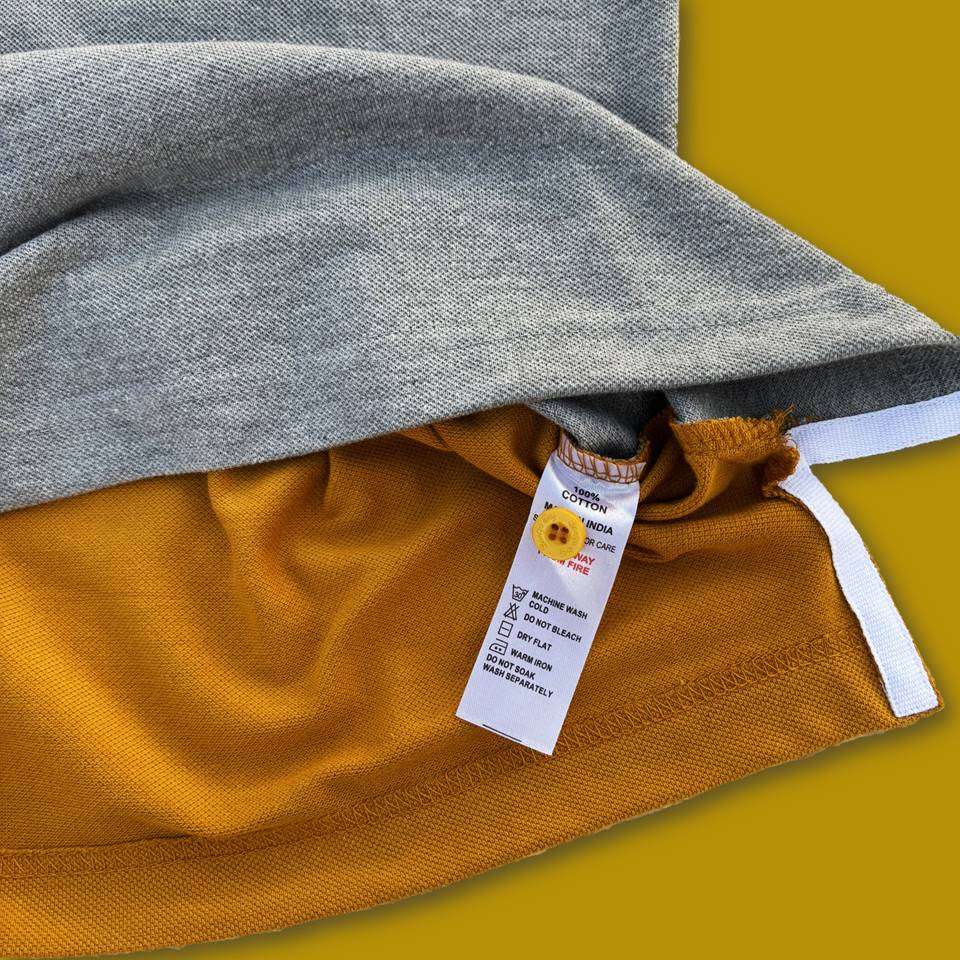 Mens Premium T-Shirt Yellow Golden, White with Black stripe Airtex