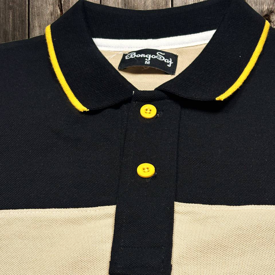 Men premium T Shirt Black and Ginger Colour Airtex
