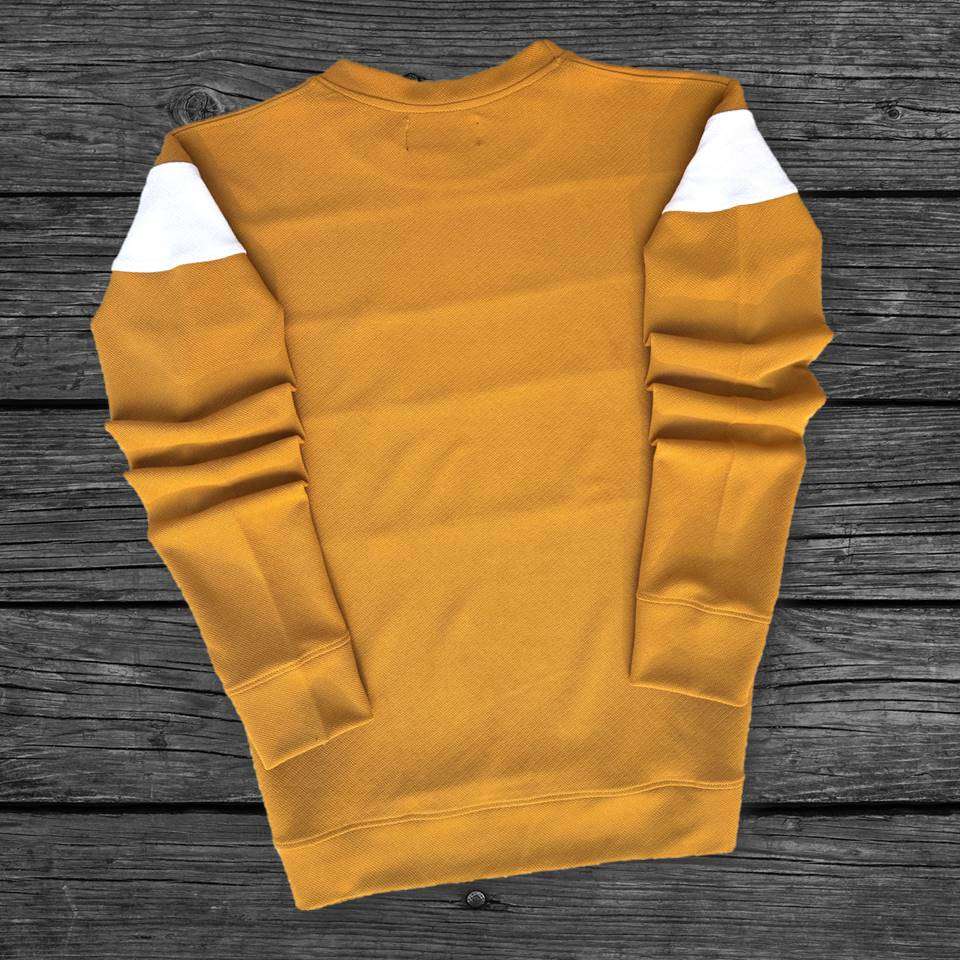 Full sleeve Round Neck Lycra T Shirt Golden Yellow, white black Airtex