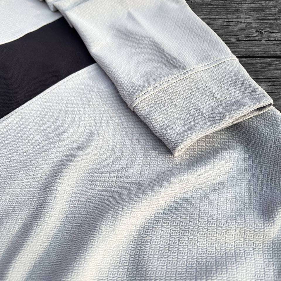 Full sleeve Collar Lycra T Shirt Grey Black White Airtex