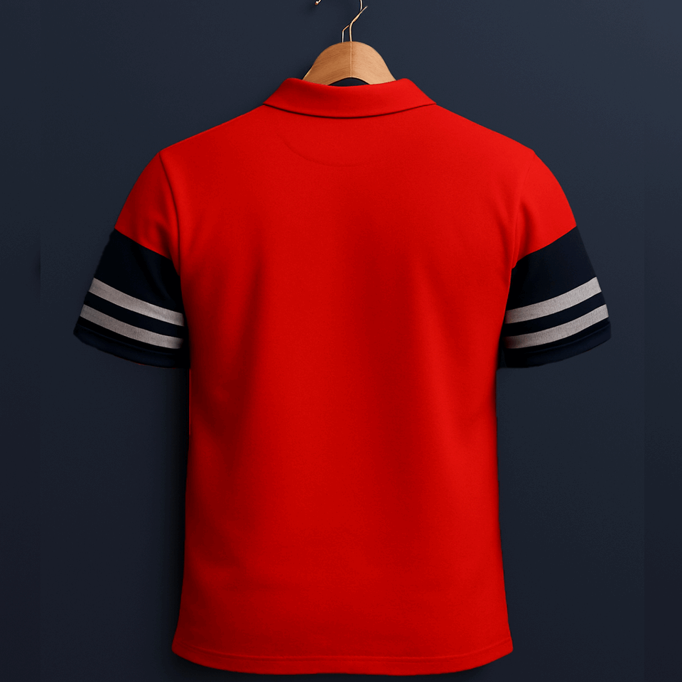 Stylish Men T-Shirt Red black navy with melange