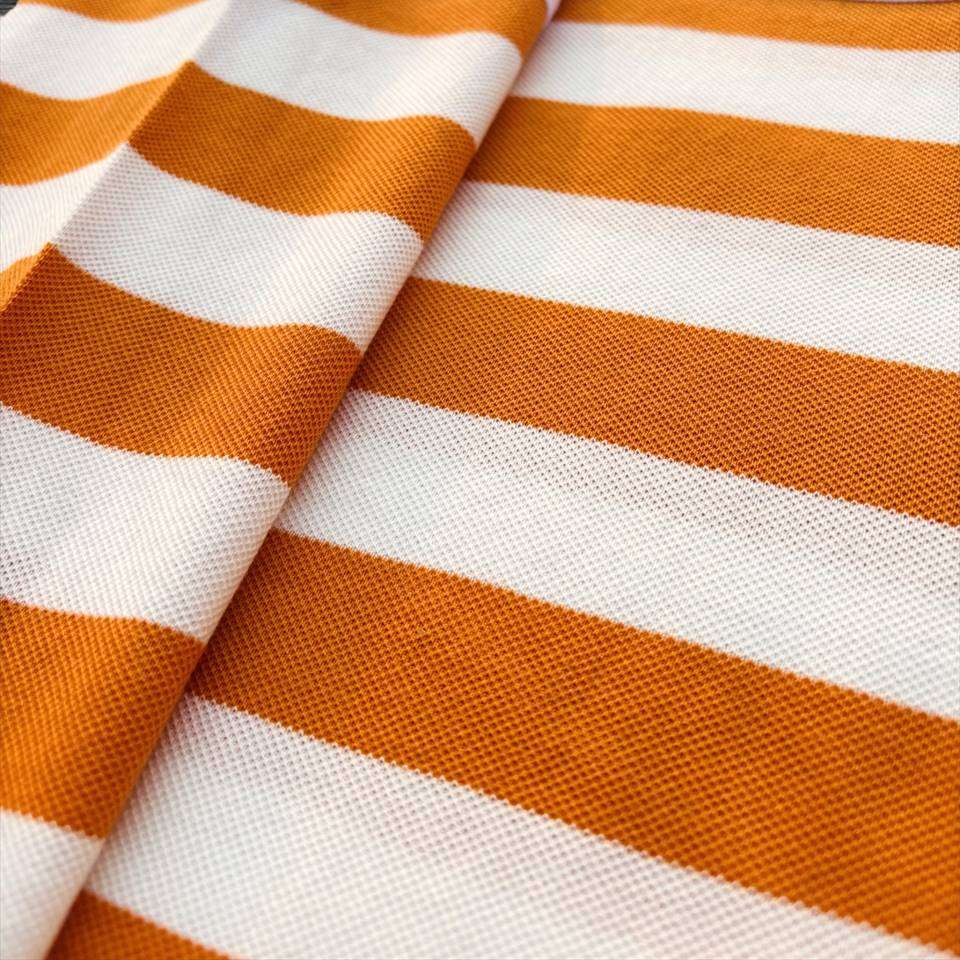Men Full Sleeve T Shirt Black white with Orange Airtex