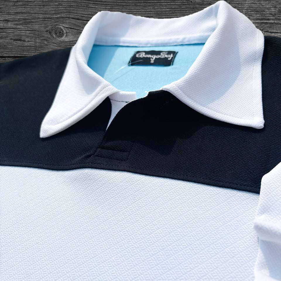 Full sleeve Collar Lycra T Shirt Sky Blue with White new Airtex