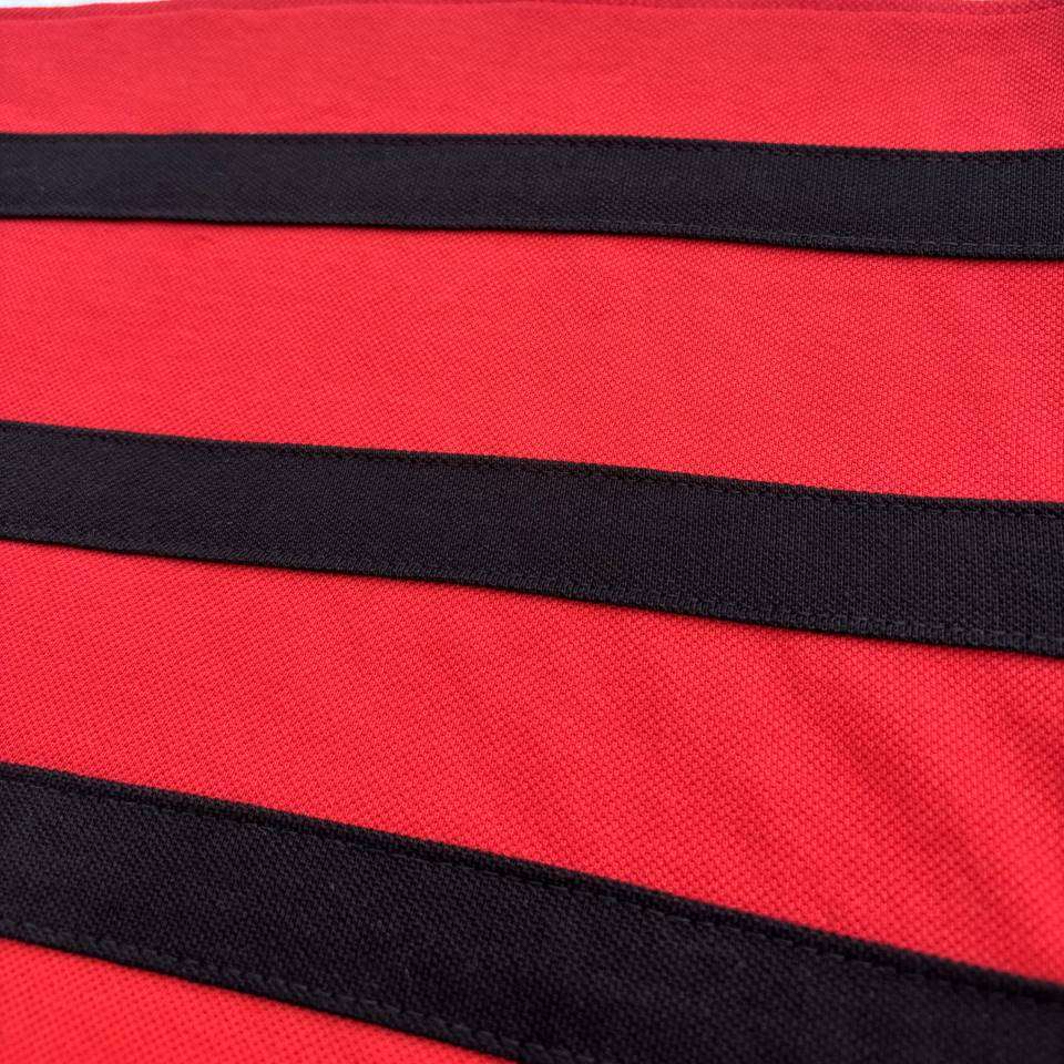 Stylish Men T-Shirt Red Collar, Black with White 3 Stripe Airtex