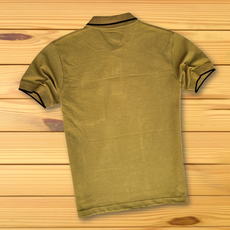 Olive Green Polo T-Shirt with Pocket
