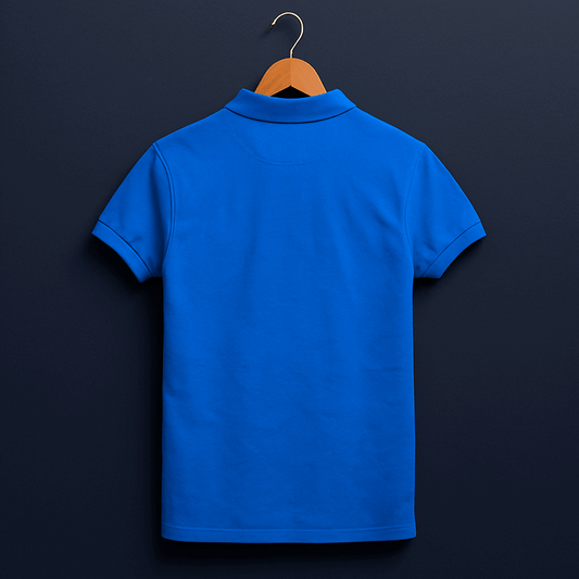 Men Premium T Shirt Sky Blue, white with Navy Blue stripe