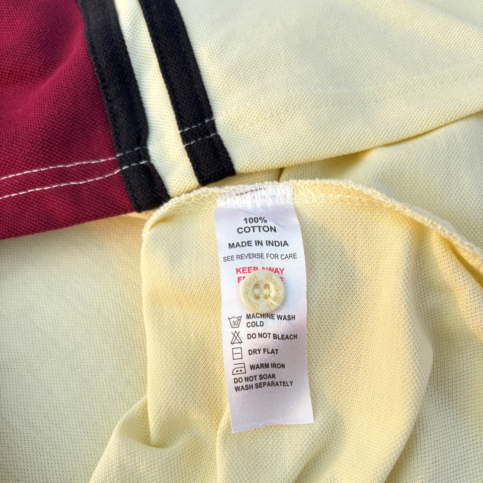Half Maroon with Yellow stripe Polo T-Shirt