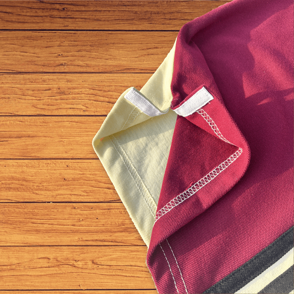 Half Maroon with Yellow stripe Polo T-Shirt Airtex