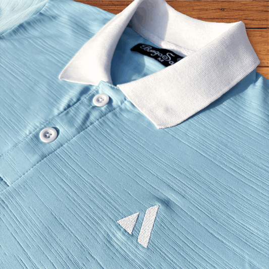 New Sky Blue Polo T-Shirt Airtex