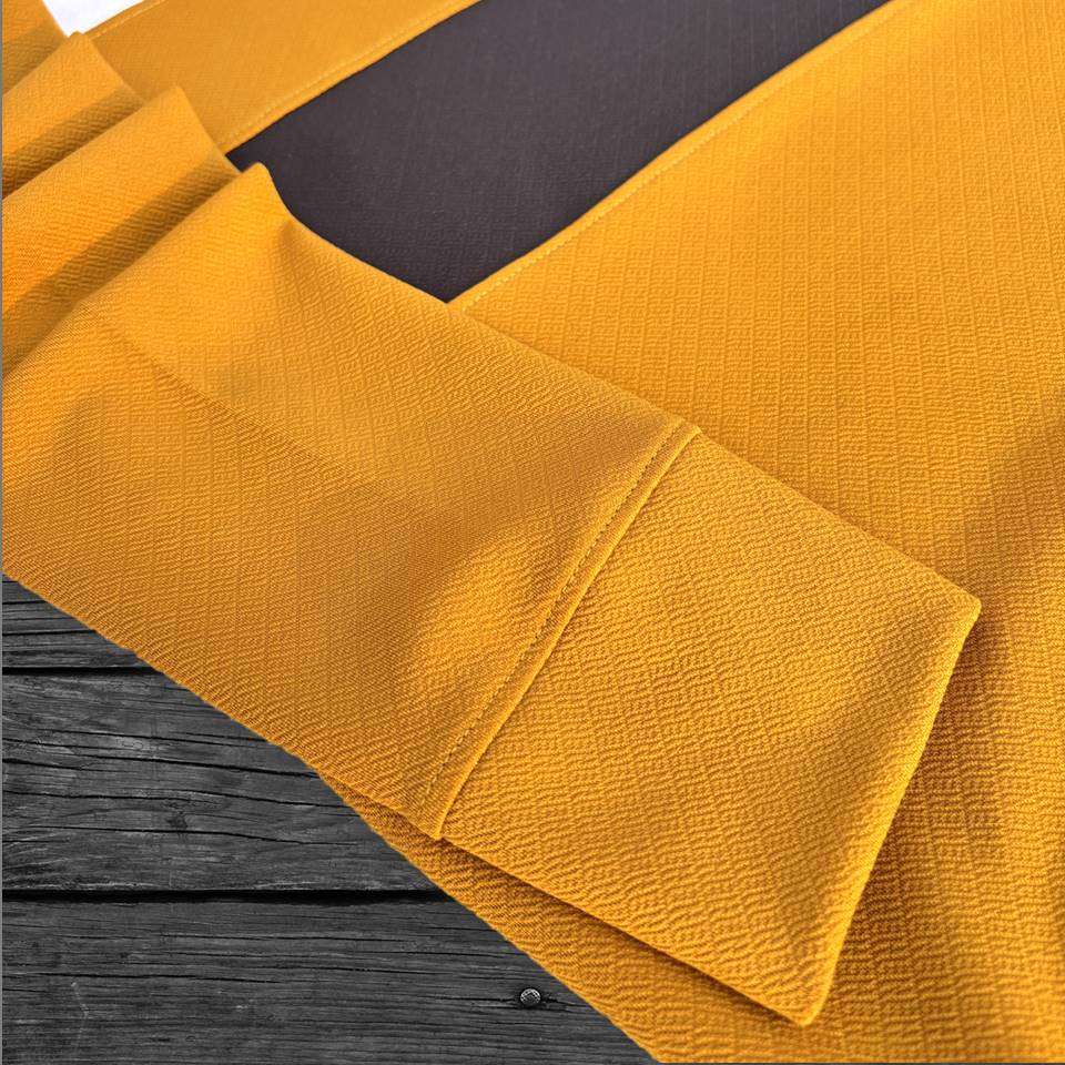 Full sleeve Round Neck Lycra T Shirt Golden Yellow, white black Airtex
