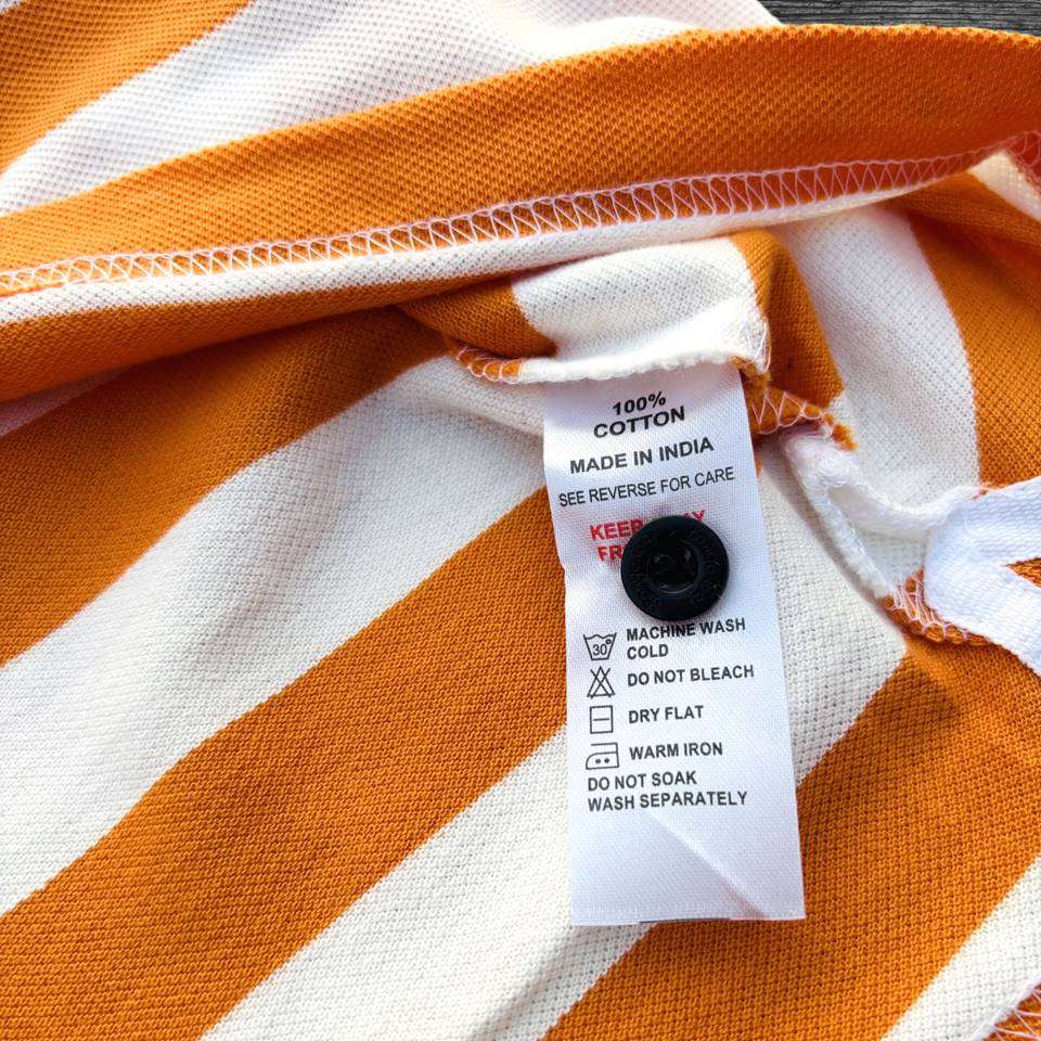 Men Full Sleeve T Shirt Black white with Orange Airtex