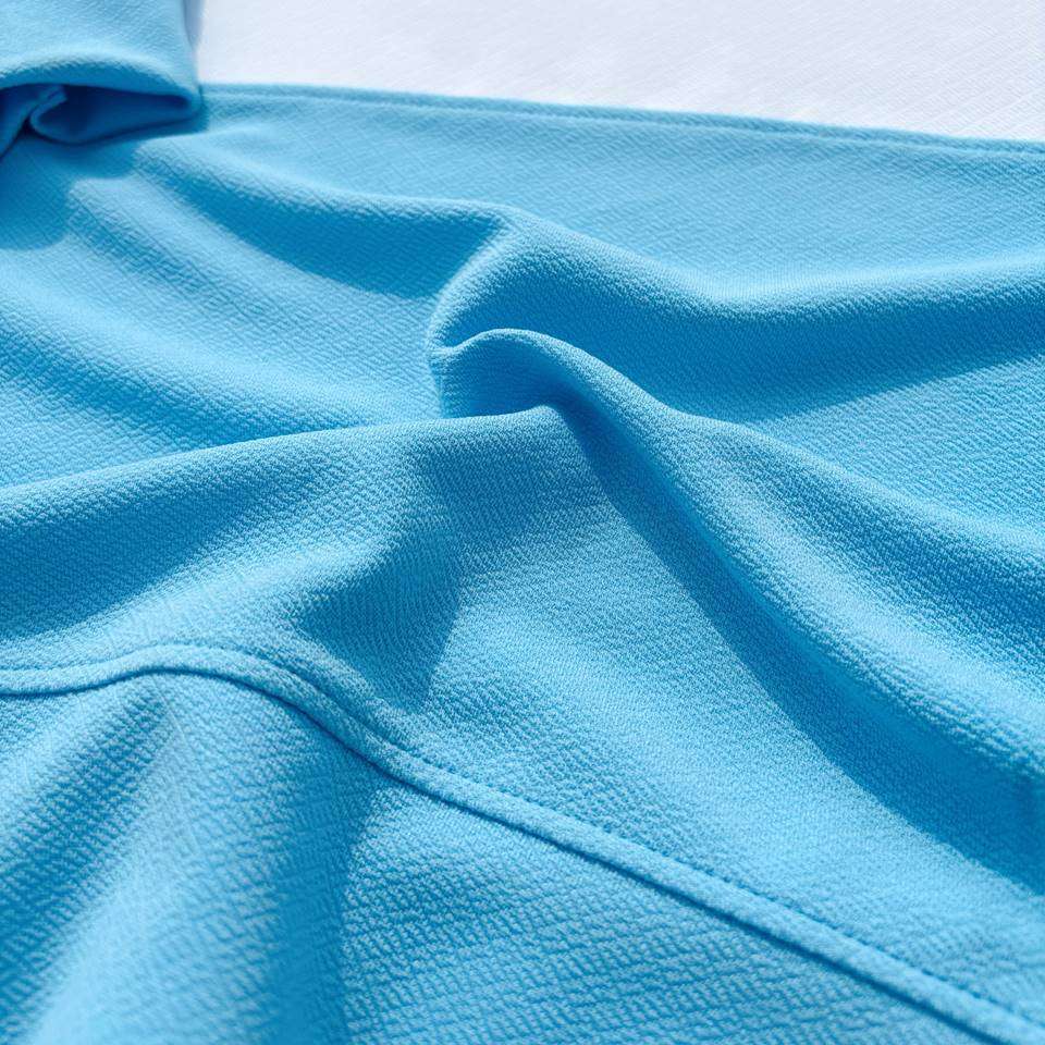Full sleeve Collar Lycra T Shirt Sky Blue with White new Airtex