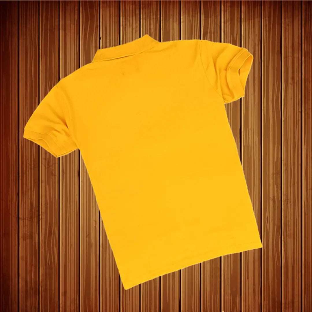 Stylish Men T-Shirt Dark Yellow & Black Premium Three Stripes Airtex