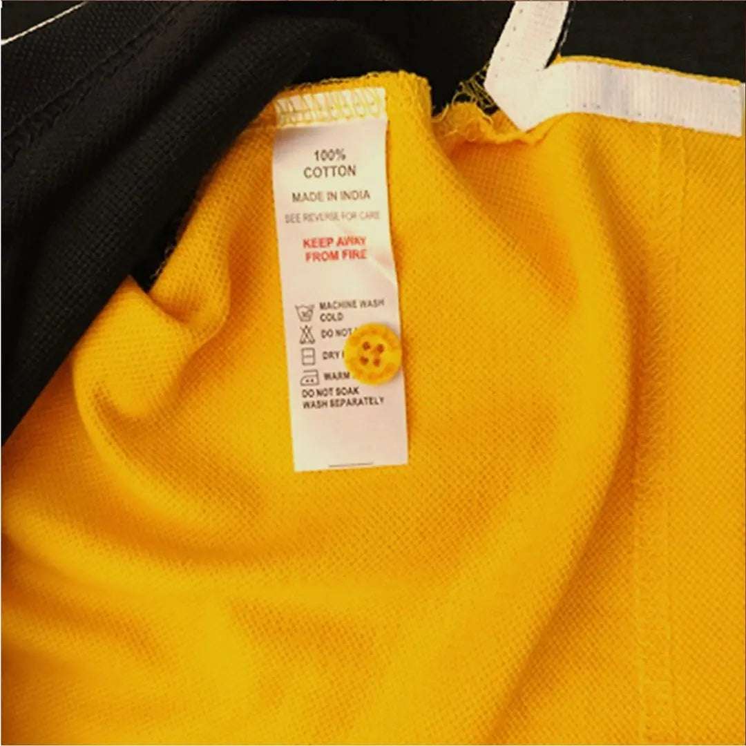 Stylish Men T-Shirt Dark Yellow & Black Premium Three Stripes Airtex
