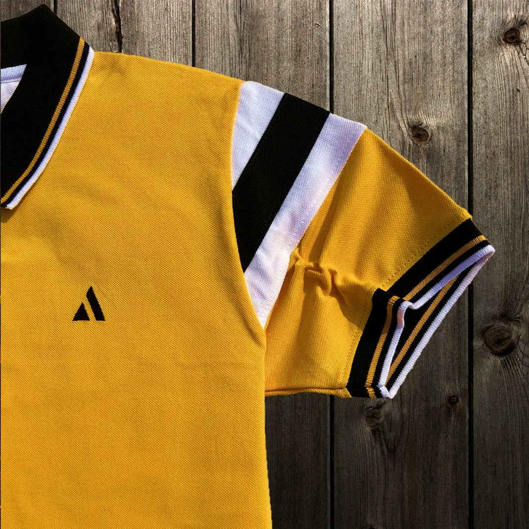 Men Premium T Shirt Mustard Yellow, with Cut Sew Sleeves Airtex