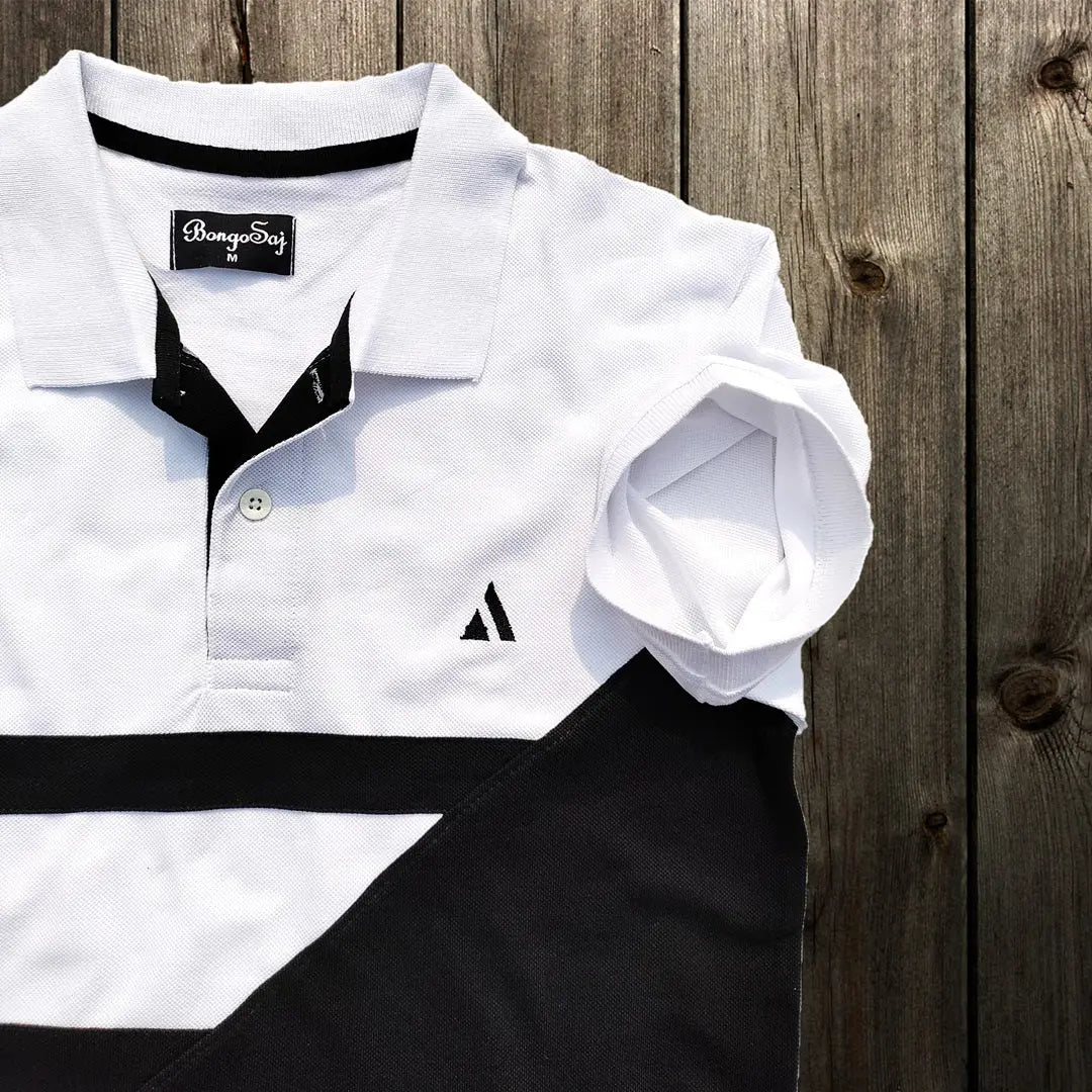 Men premium T Shirt White & Black Premium New Airtex