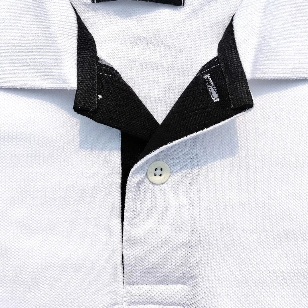 Men premium T Shirt White & Black Premium New Airtex