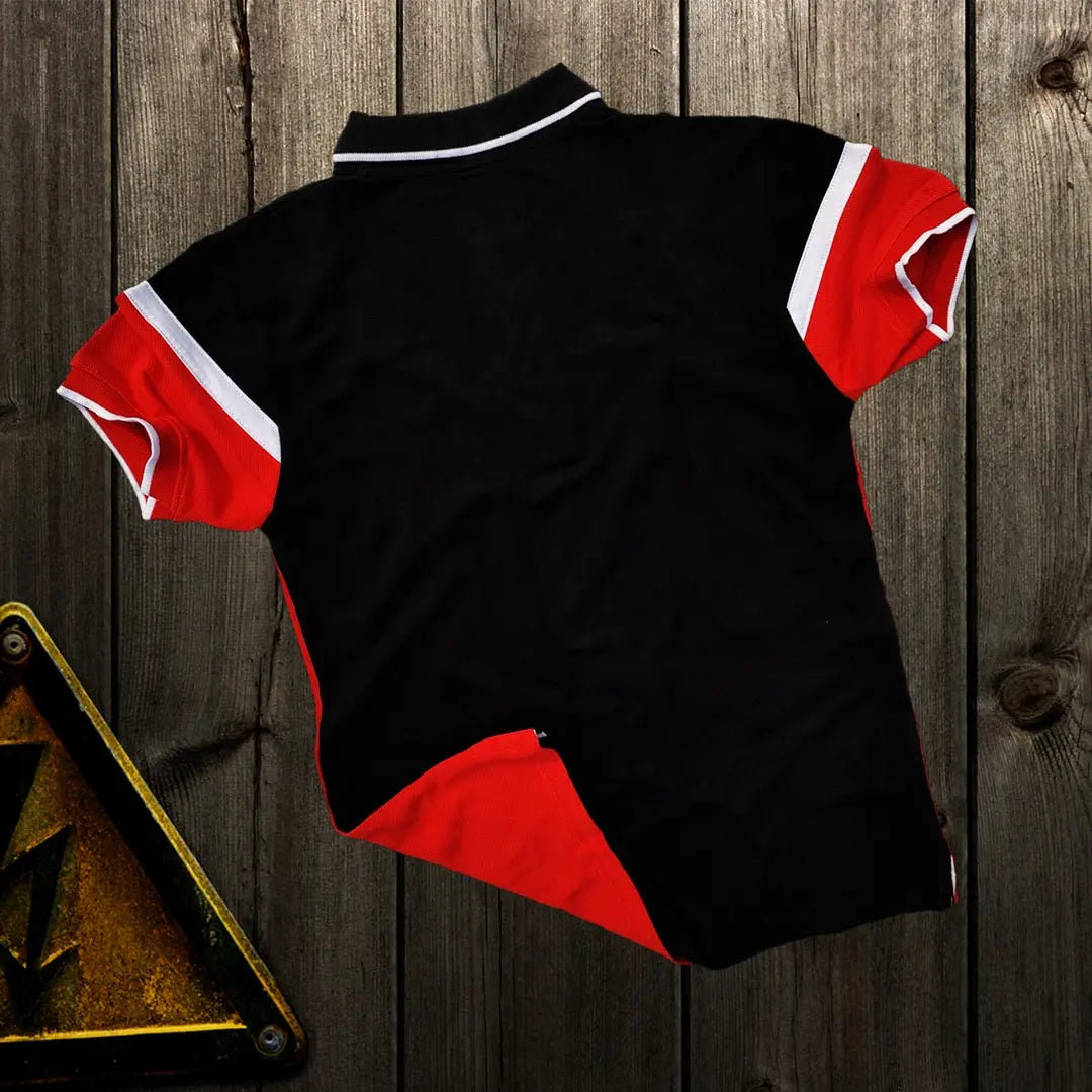 Men premium T Shirt black and Red Airtex