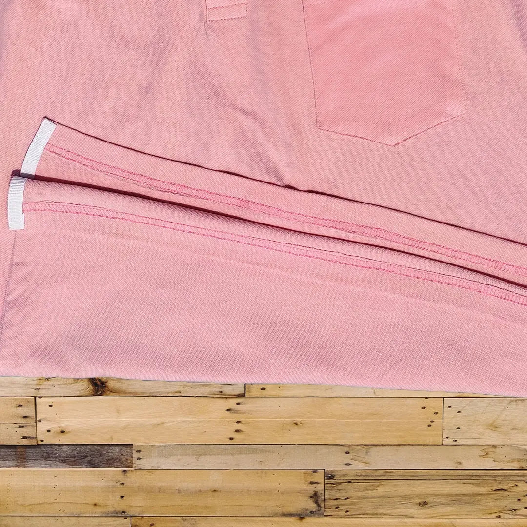 Men stylish T-Shirt Rose Pink color plain, with Pocket Airtex