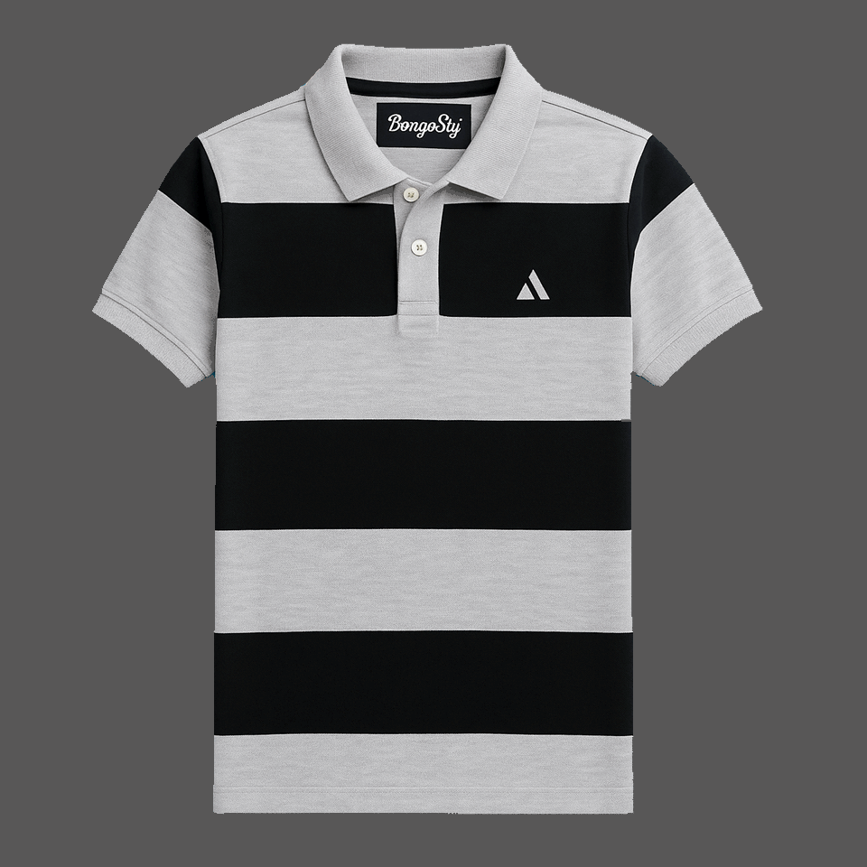 Men premium T Shirt Light Grey and Black  New Airtex