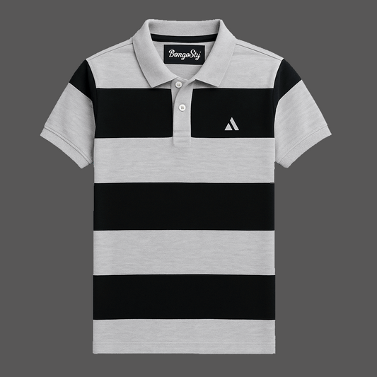 Men premium T Shirt Light Grey and Black  New Airtex