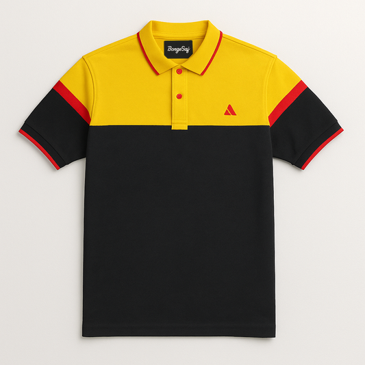 Men premium T Shirt Yellow and black