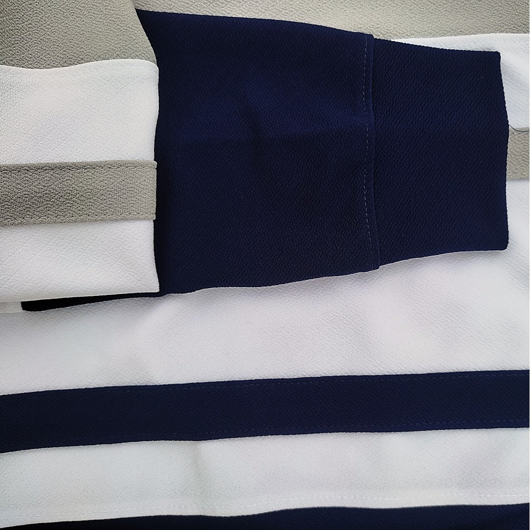 Mens Textured lycra Steel grey white navy with stripes