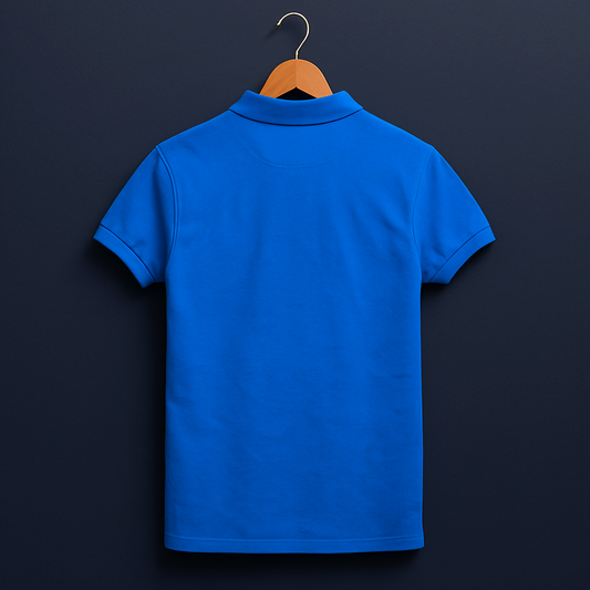 Men Premium T Shirt Sky Blue, white with Navy Blue stripe