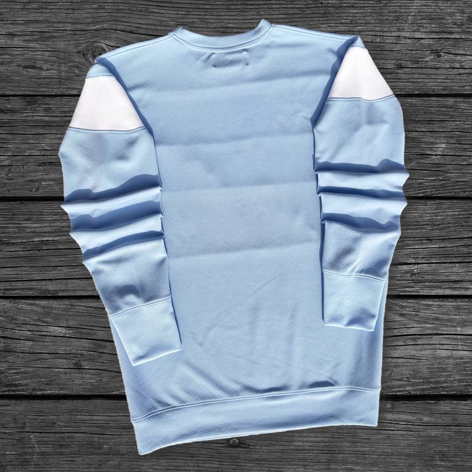 Men stylish Lycra T Shirt, Sky Blue, with Black and White