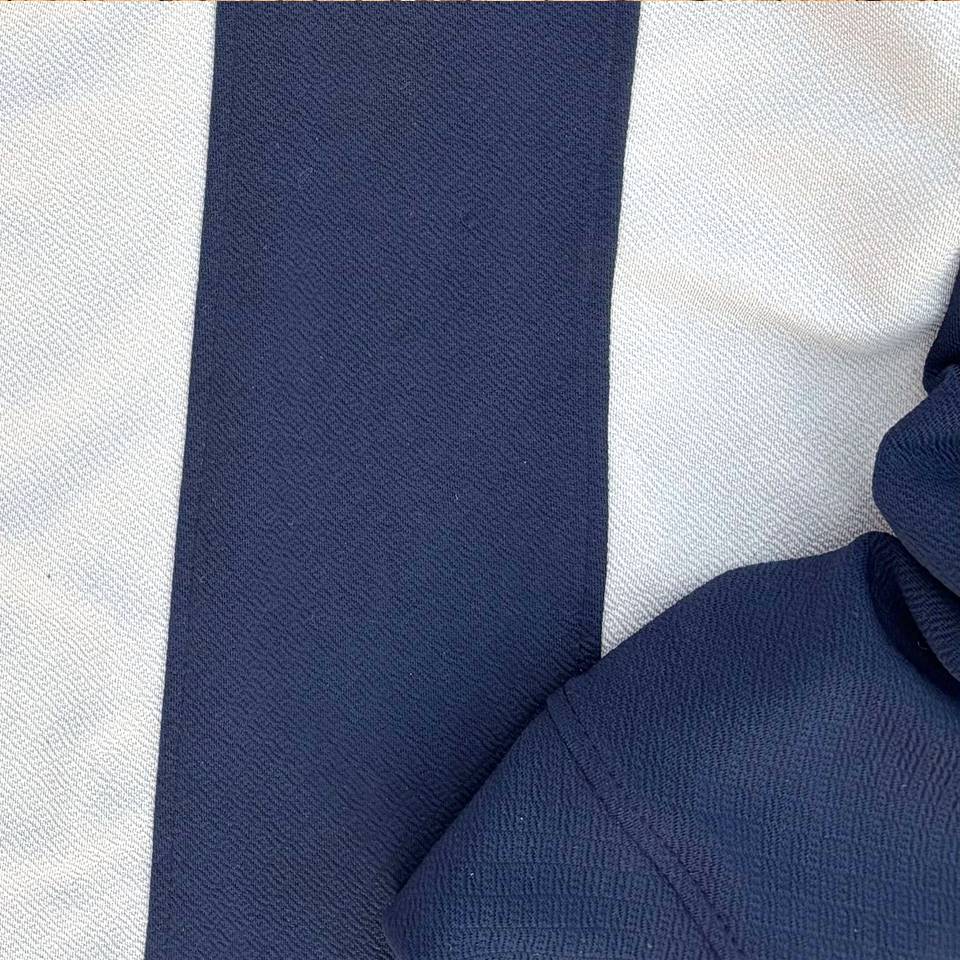 Full Sleeves Zip T-Shirt Navy Vertical Stripe