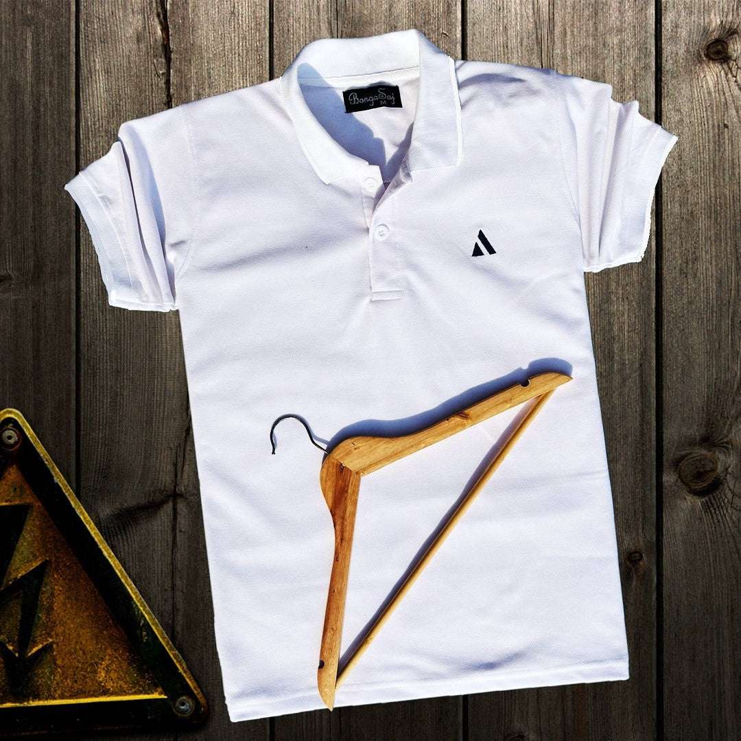 Men stylish T-Shirt White color plain Airtex