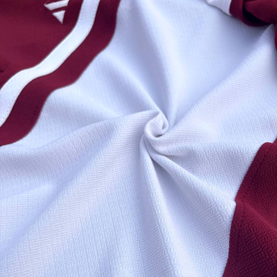 Full Sleeve Collar T-Shirt Maroon & White 2-Stripes