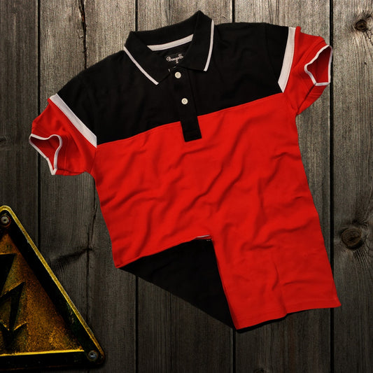 Men premium T Shirt black and Red